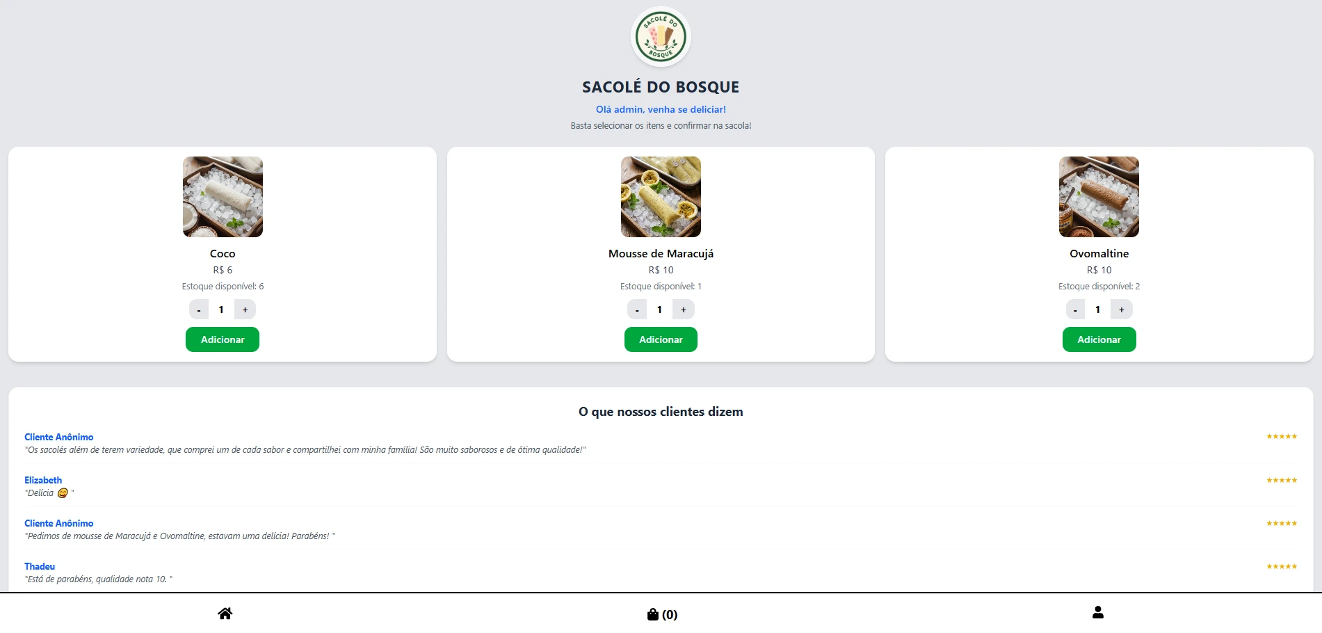 site do sacole do bosque