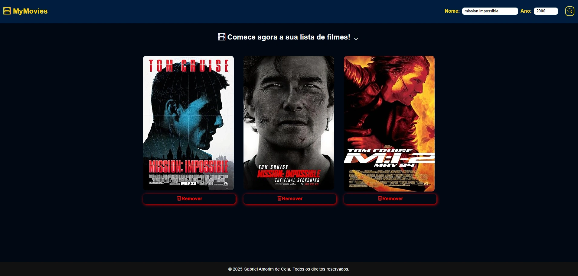 Site de pesquisa de filmes