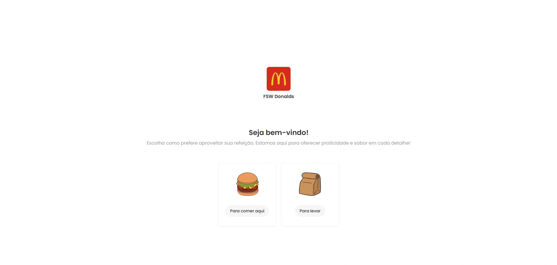 Réplica do Sistema de pedidos do MCDonald's
